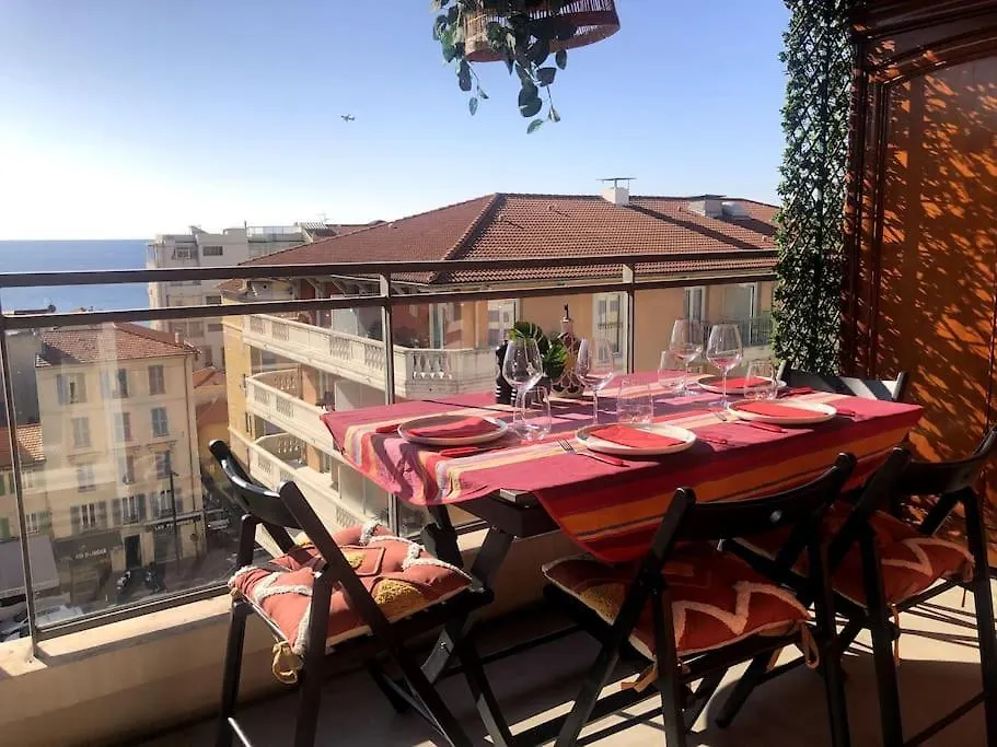 Superbe 3 Pieces Vue Mer A 2 Mn De La Plage, Terrasse, Piscine Et Parking Prive ! Apartment Nice